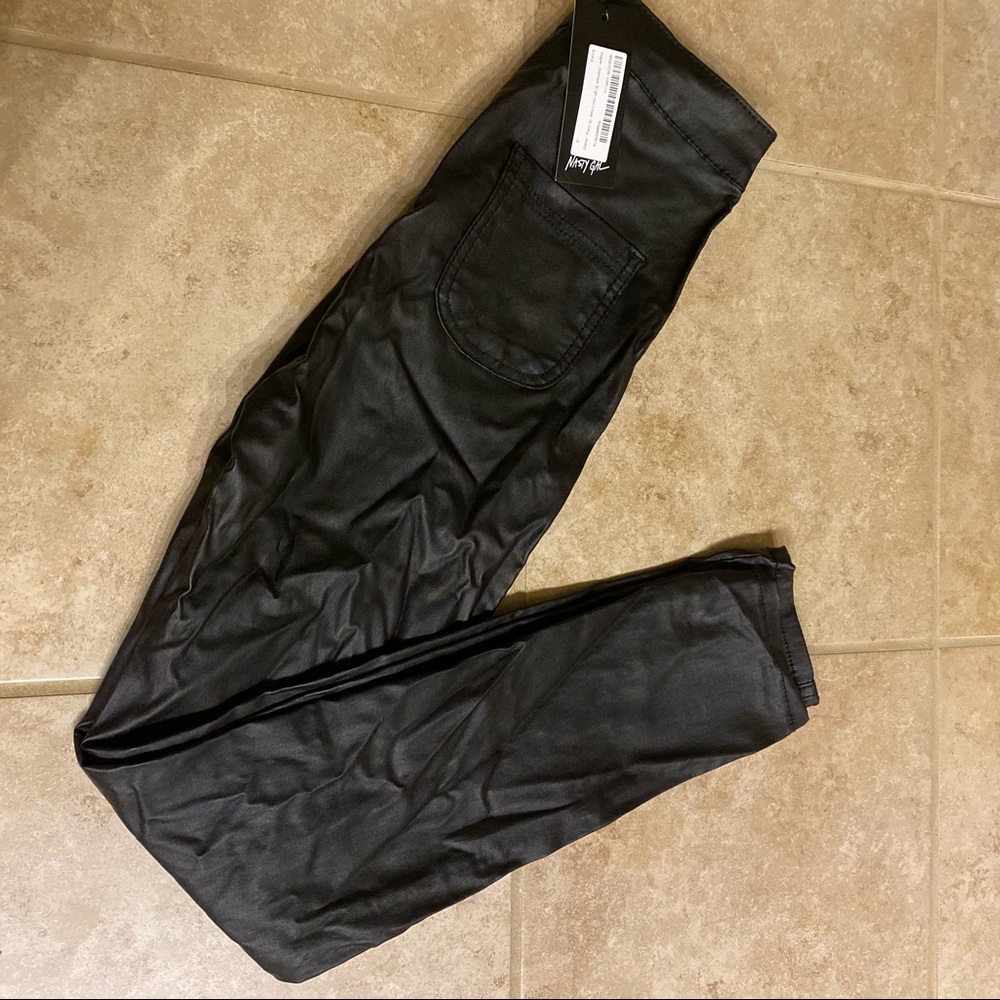 Nasty Gal vegan leather jeans